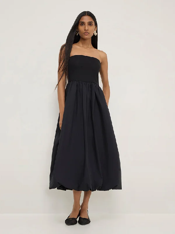 Mini dresses with belted waists for a defined silhouette Wardrobe Black Off-Shoulder A-Line Cotton Dress Mini dresses with belted waists for a defined silhouette Wardrobe Black Off-Shoulder A-Line Cotton Dress