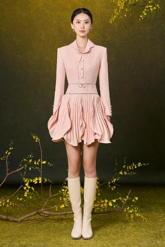 Mini dresses with pocket details for added functionality Julianna A-line Layered Velvet Tweed Mini Dress Mini dresses with pocket details for added functionality Julianna A-line Layered Velvet Tweed Mini Dress