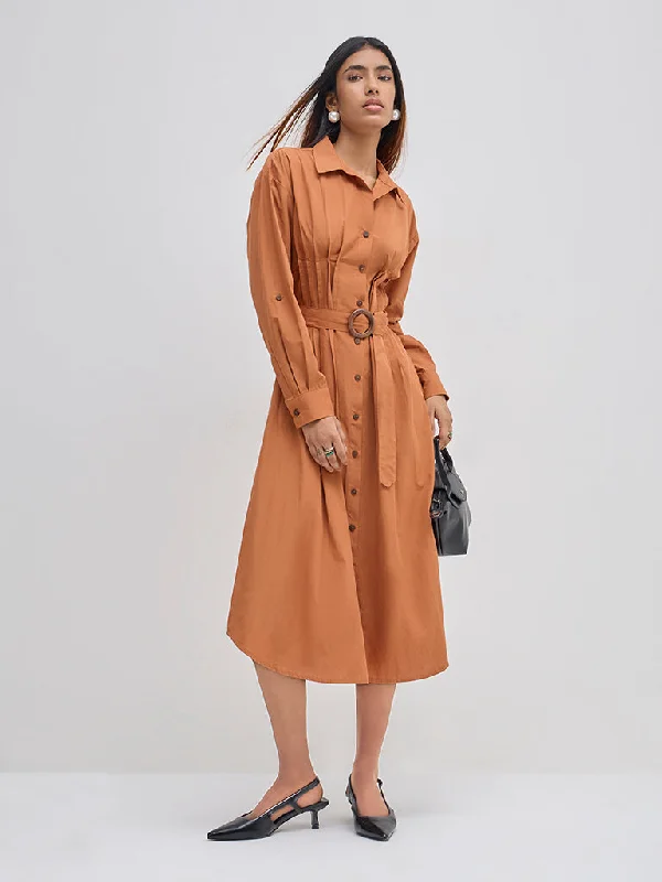 Mini dresses with belted waists for a defined silhouette LOV Orange Cotton A-Line Dress with Belt Mini dresses with belted waists for a defined silhouette LOV Orange Cotton A-Line Dress with Belt