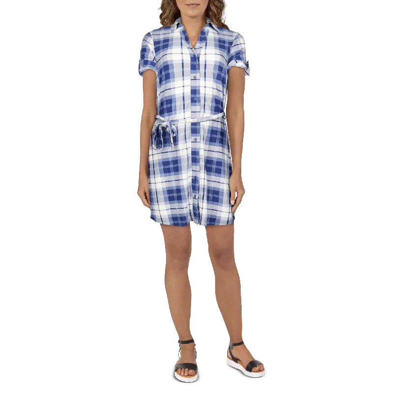 Mini dresses with one - shoulder designs mySTYLE Women's Cool Comfort Short Sleeve Dress with Button Front Mini dresses with one - shoulder designs mySTYLE Women's Cool Comfort Short Sleeve Dress with Button Front