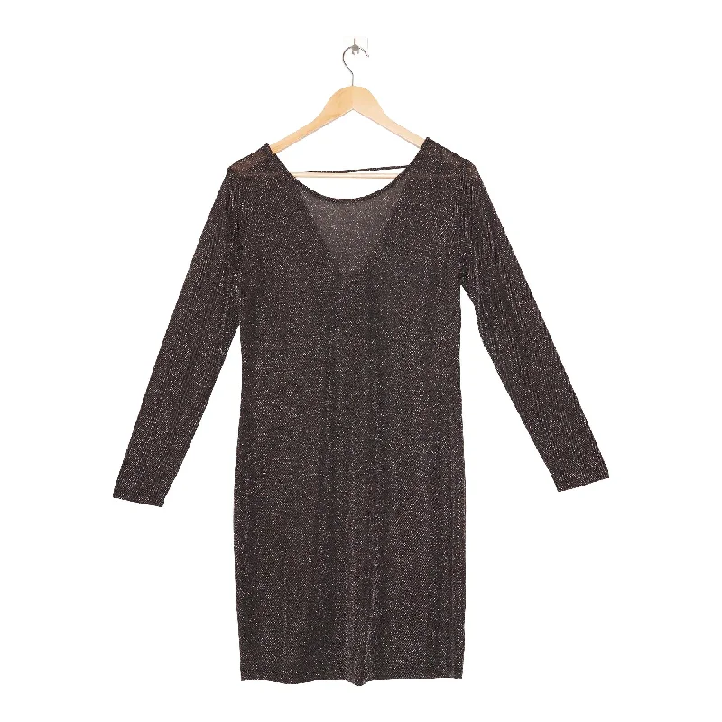 Polyester mini dresses for easy care lily morgan Women's Festive Long Sleeves Shimmer Dress Polyester mini dresses for easy care lily morgan Women's Festive Long Sleeves Shimmer Dress