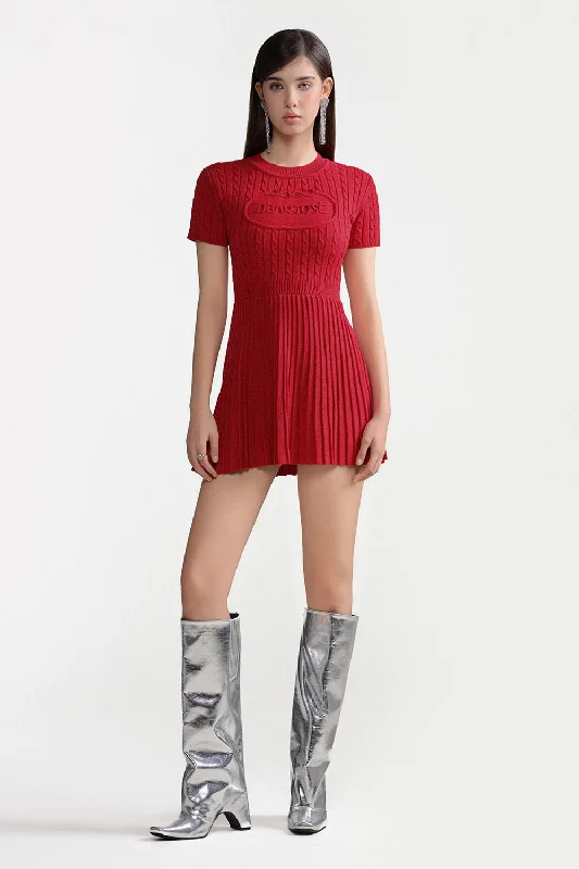 Mini dresses with keyhole necklines Nami Chunky Knit Dress