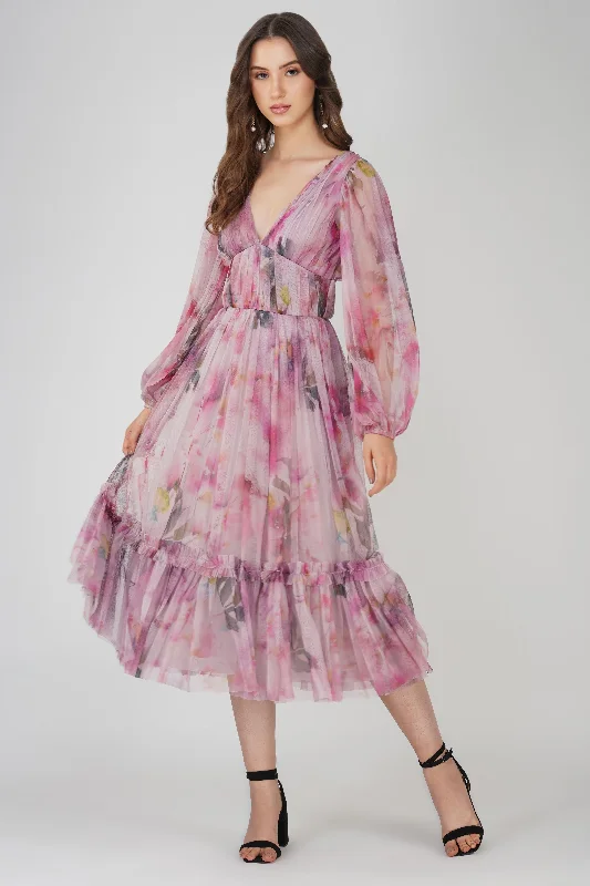 Midi dresses with off - the - shoulder necklines for a flirty look Rachel Purple Printed Midi Dress Midi dresses with off - the - shoulder necklines for a flirty look Rachel Purple Printed Midi Dress
