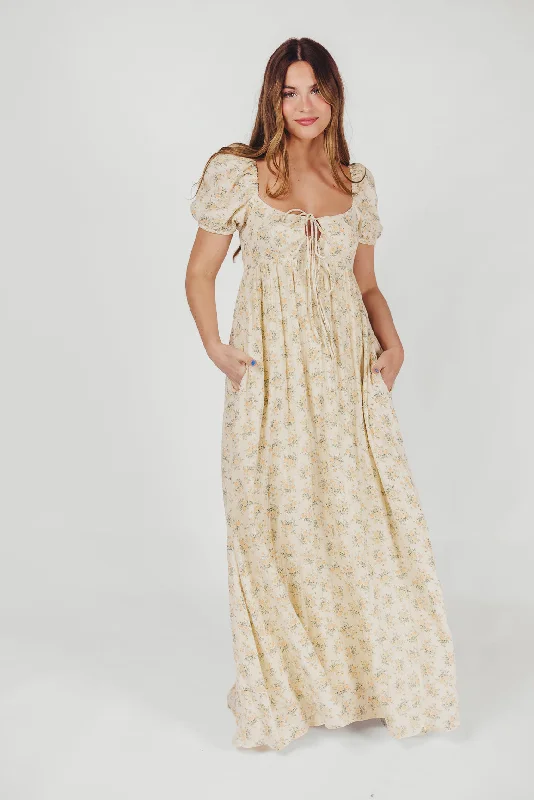 Midi dresses with tiered skirts for a bohemian festival look Haven 100% Cotton Tie-Front Maxi Dress in Orange Green Floral - Bump Friendly (Restocking in April) Midi dresses with tiered skirts for a bohemian festival look Haven 100% Cotton Tie-Front Maxi Dress in Orange Green Floral - Bump Friendly (Restocking in April)