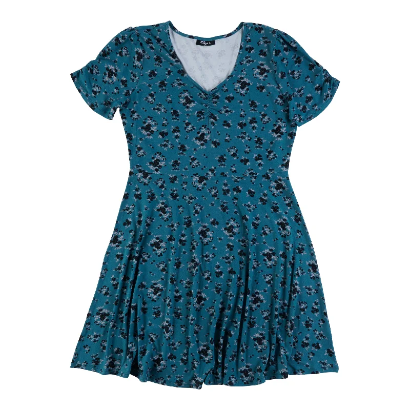 Mini dresses with puff sleeves for a vintage look Women's Cap Sleeve Skater Dress