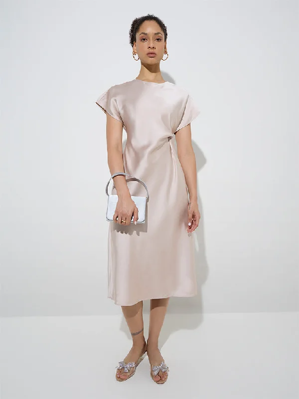 Mini dresses with high - low hems for a modern twist Wardrobe Light Beige A-Line Dress Mini dresses with high - low hems for a modern twist Wardrobe Light Beige A-Line Dress