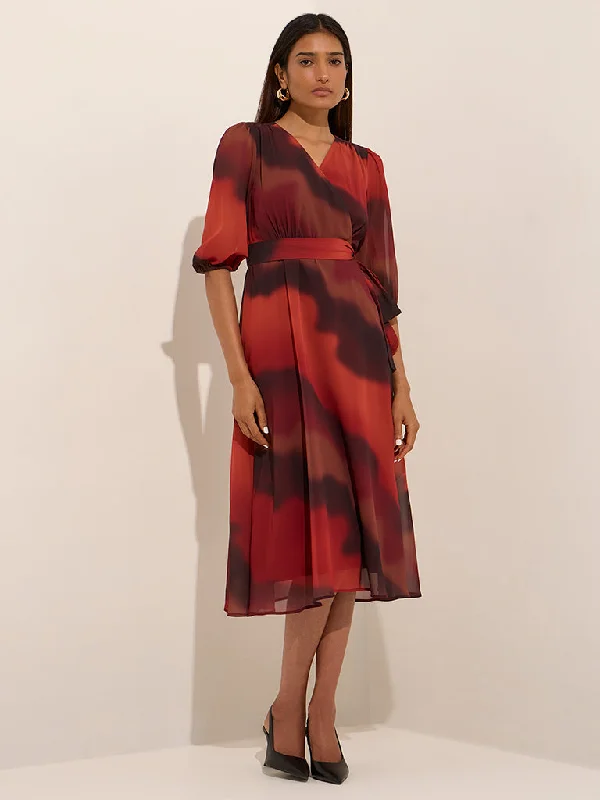 Mini dresses with halter necks for a stylish choice Wardrobe Rust A-Line Dress with Belt Mini dresses with halter necks for a stylish choice Wardrobe Rust A-Line Dress with Belt