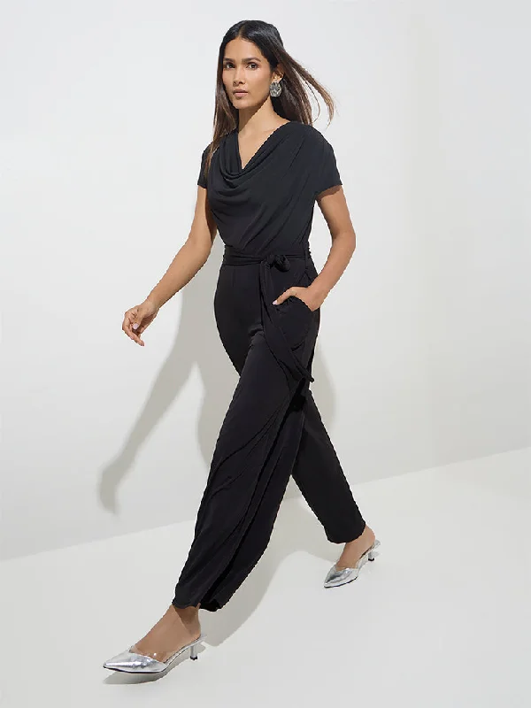 Mini dresses with abstract prints for an artistic look Wardrobe Solid Black Jumpsuit Mini dresses with abstract prints for an artistic look Wardrobe Solid Black Jumpsuit