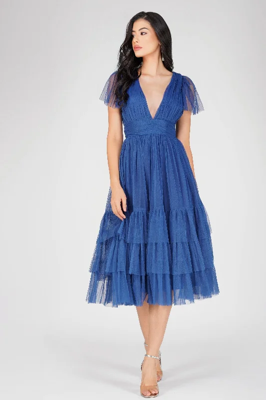Midi dresses with halter necks for a stylish and comfortable option Madison Cobalt Blue Tulle Bridesmaid Midi Dress Midi dresses with halter necks for a stylish and comfortable option Madison Cobalt Blue Tulle Bridesmaid Midi Dress