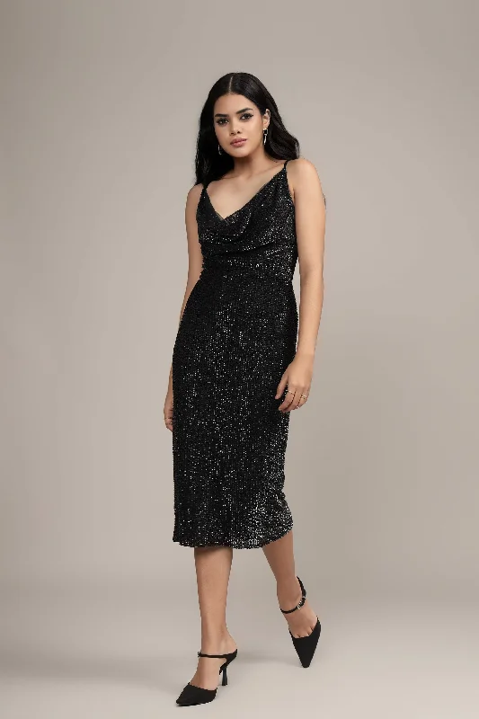Midi dresses with cotton - blend materials for everyday comfort Asher Embellished Midi Dress in Black Midi dresses with cotton - blend materials for everyday comfort Asher Embellished Midi Dress in Black