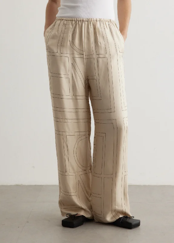 Plus Size Women's High - Waisted Bootcut Jeans in Distressed StyleMonogram Silk Pyjama Bottoms Plus Size Women's High - Waisted Bootcut Jeans in Distressed StyleMonogram Silk Pyjama Bottoms