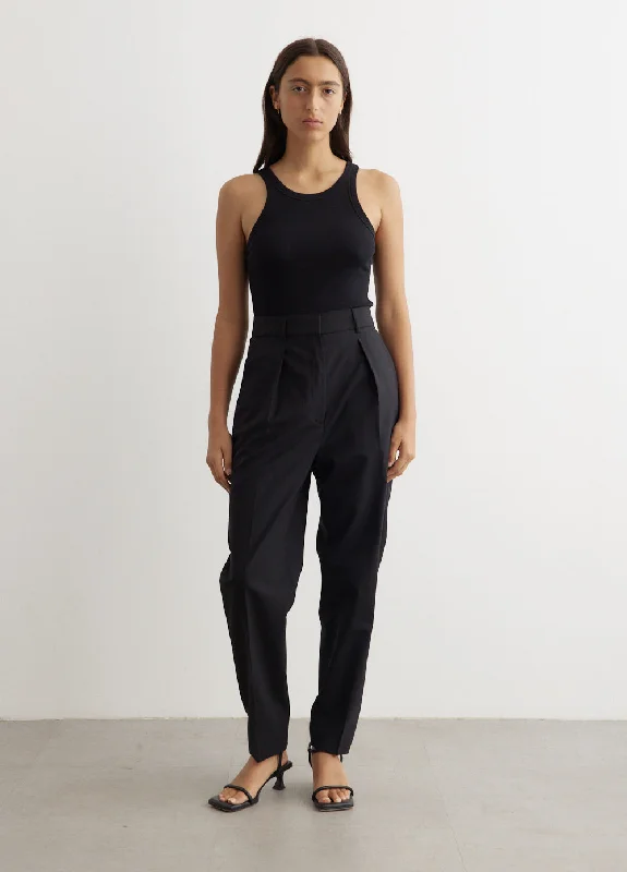 Women's Straight - Leg Linen Pants for a Breezy Summer LookCarrot Fit Single Pleat Trousers Women's Straight - Leg Linen Pants for a Breezy Summer LookCarrot Fit Single Pleat Trousers