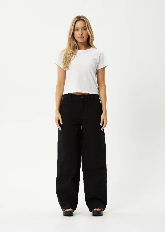 Plus Size Women's Patchwork - Design Jeans for a Unique AppearanceAFENDS Womens Maverick - Canvas Pants - Black Plus Size Women's Patchwork - Design Jeans for a Unique AppearanceAFENDS Womens Maverick - Canvas Pants - Black