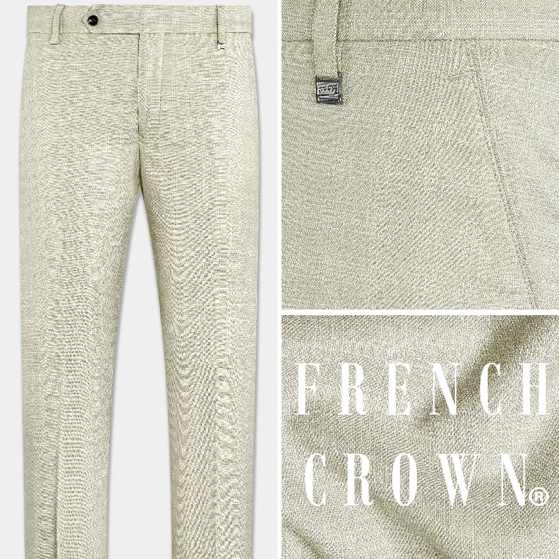 Bone Cream Subtle Plaid Woolrich Pant