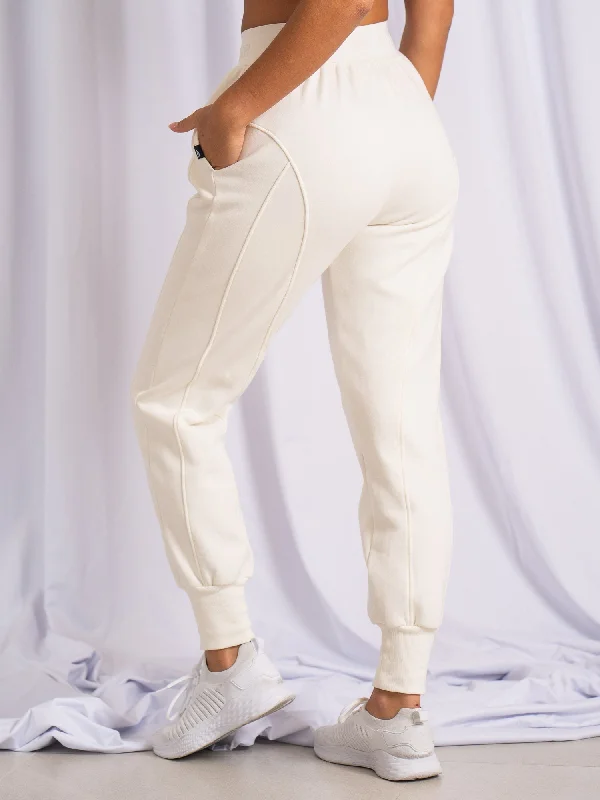 Palazzo Style Women's Printed Trousers in Bohemian PatternsContour Track Pants - Off White Palazzo Style Women's Printed Trousers in Bohemian PatternsContour Track Pants - Off White