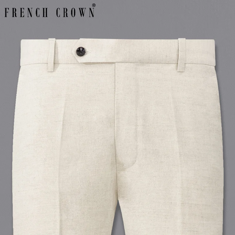 Coral Reef Cream Luxurious Linen Sports Pant