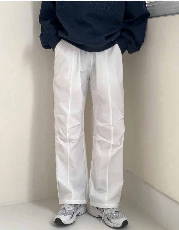 Elastic Parachute Mid-Waist Pants