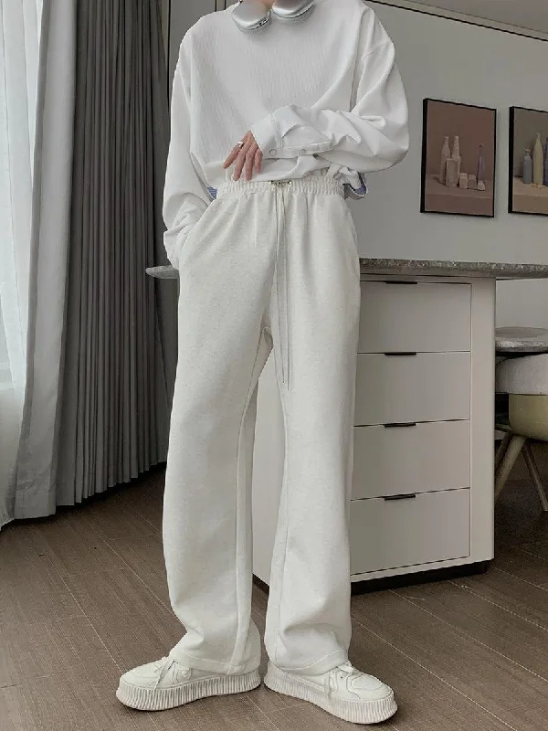 Wide - Leg Women's Chiffon Palazzo Pants for a Flowy AppealElastic Waist Straight Track Pants Wide - Leg Women's Chiffon Palazzo Pants for a Flowy AppealElastic Waist Straight Track Pants