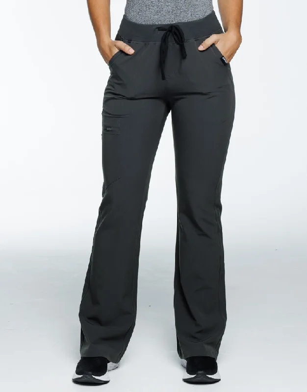 Capri Length Women's Printed Yoga Pants for Workout SessionsEssential Flare Scrub Pants - Asphalt