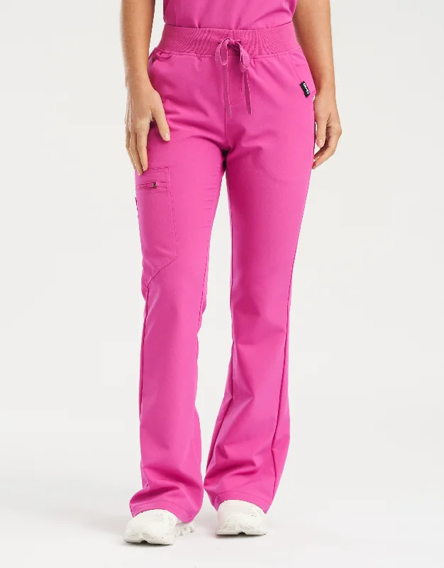 Capri Length Women's Printed Yoga Pants for Workout SessionsEssential Flare Scrub Pants - Just Pink