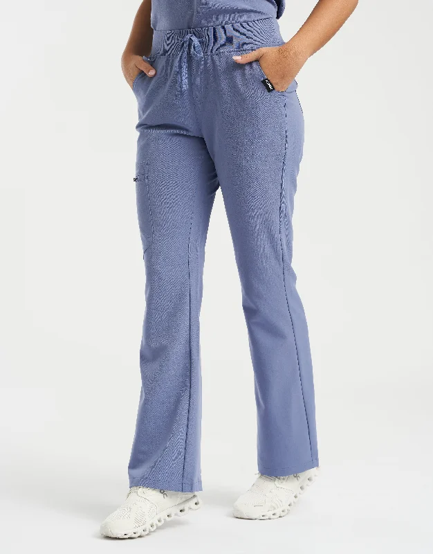 Straight - Leg Women's Vegan Leather Pants for a Chic LookEssential Flare Scrub Pants - Nova Blue Straight - Leg Women's Vegan Leather Pants for a Chic LookEssential Flare Scrub Pants - Nova Blue