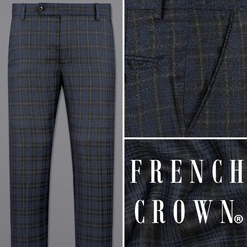 Fiord Navy Blue with Black Russian Plaid Pant