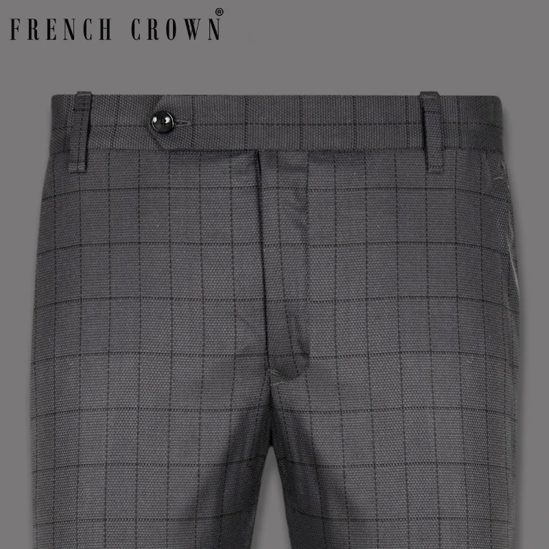 Women's Straight - Leg Linen Pants for a Breezy Summer LookFuscous Gray Windowpane Wool Rich Pant Women's Straight - Leg Linen Pants for a Breezy Summer LookFuscous Gray Windowpane Wool Rich Pant