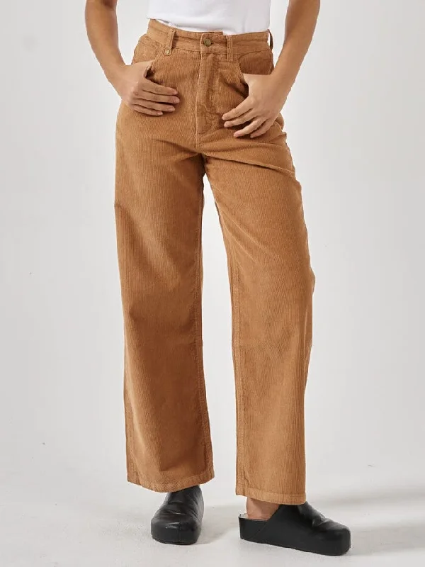 Flare Leg Women's Satin Trousers for a Glamorous Night OutHolly Cord Pant - Faded Tobacco Flare Leg Women's Satin Trousers for a Glamorous Night OutHolly Cord Pant - Faded Tobacco