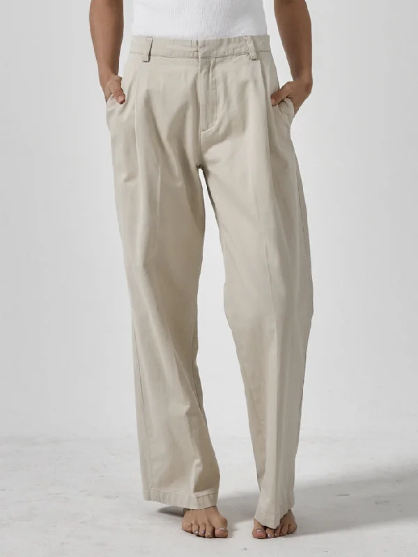 Women's Straight - Leg Linen Pants for a Breezy Summer LookIvy Mid Rise Pleated Pant - Parchment Women's Straight - Leg Linen Pants for a Breezy Summer LookIvy Mid Rise Pleated Pant - Parchment