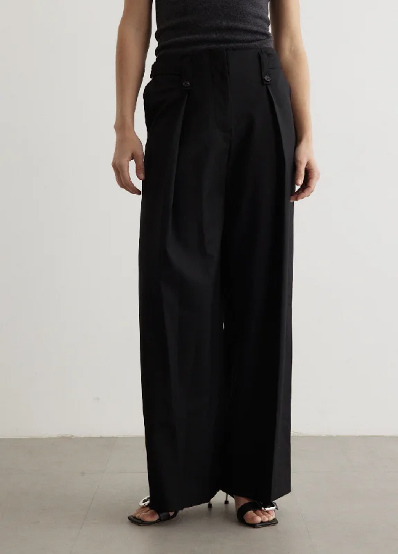 Palazzo Style Women's Printed Trousers in Bohemian PatternsBelt Loop Point Trousers