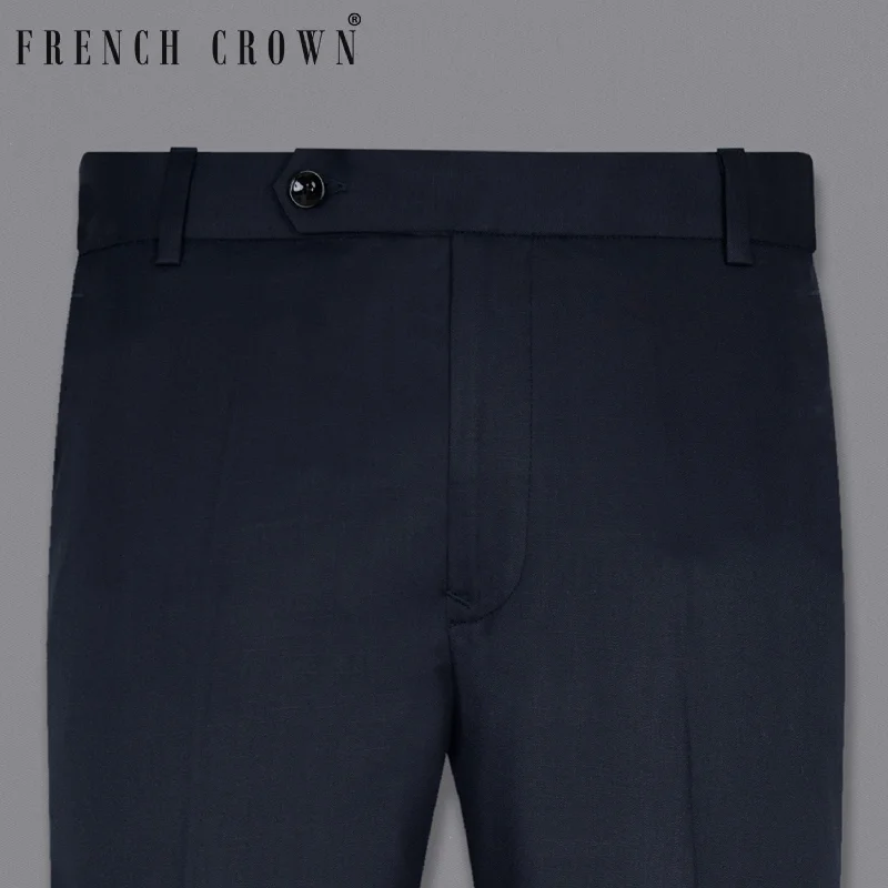 Mirage Blue Wool Rich Pant