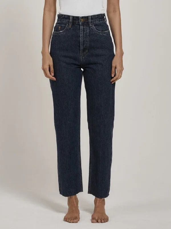 Cigarette Style Women's Printed Linen Blend Pants for Casual DaysPaige Jean - Dark Rinse Blue Cigarette Style Women's Printed Linen Blend Pants for Casual DaysPaige Jean - Dark Rinse Blue
