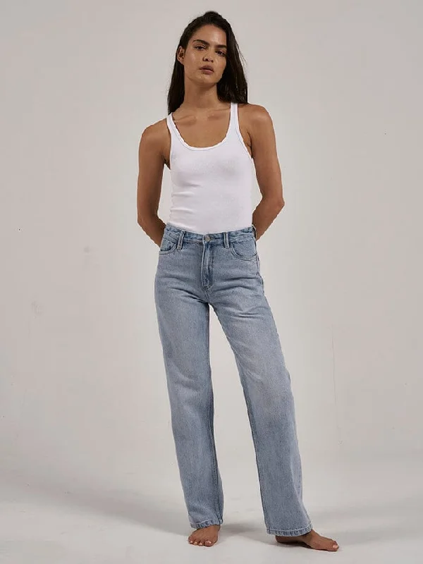 Skinny Fit Women's Leather Look Leggings for a Rocker VibeRachel Jean - Ash Blue