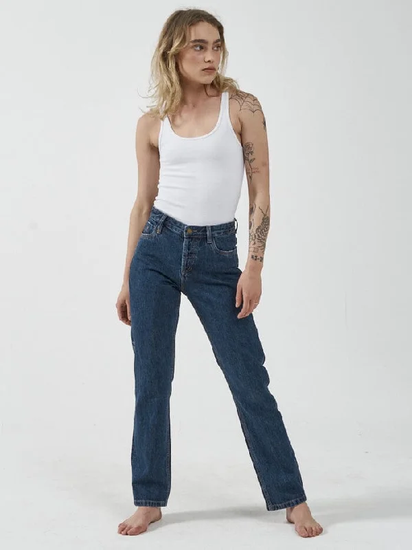 Ankle - Length Women's Printed Joggers for TravelingRachel Jean - Dark Rinse Blue