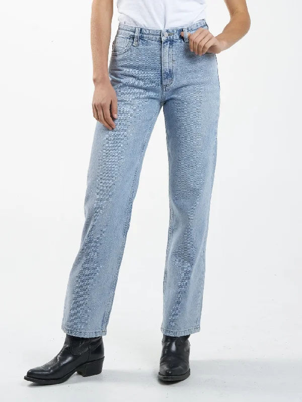 Straight - Leg Women's Vegan Leather Pants for a Chic LookRachel Jean - Endless Blue Straight - Leg Women's Vegan Leather Pants for a Chic LookRachel Jean - Endless Blue