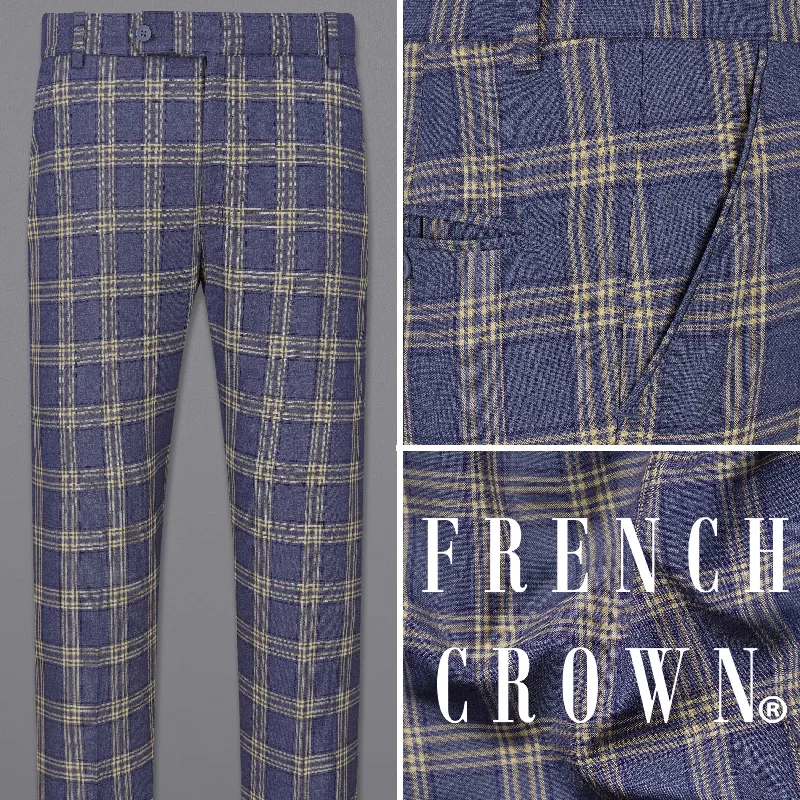 River Bed Blue with Tallow Brown Plaid Pant