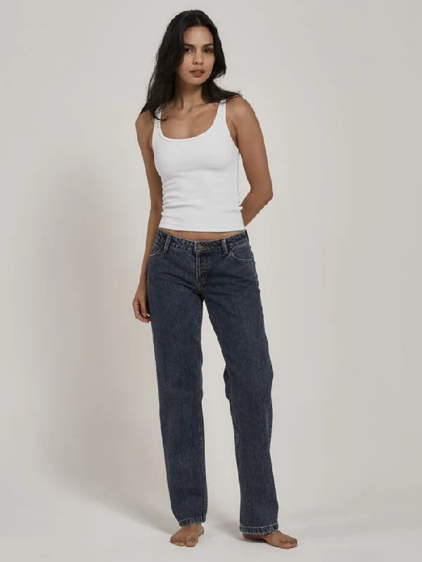 Plus Size Women's Cargo Pants with Multiple Pockets for HikingSaskia Low Straight Jean - Worn In Blue Plus Size Women's Cargo Pants with Multiple Pockets for HikingSaskia Low Straight Jean - Worn In Blue