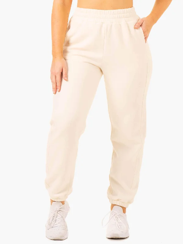 Bell - Bottom Style Women's Denim Pants with Embroidered DetailsSideline Track Pants - Vanilla Bell - Bottom Style Women's Denim Pants with Embroidered DetailsSideline Track Pants - Vanilla