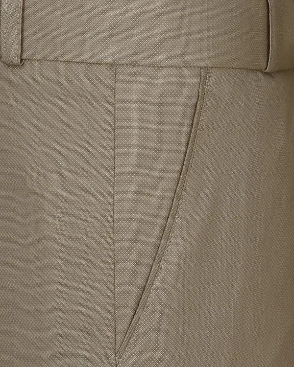 Soft Cream Textured Formal Pant