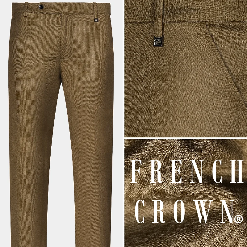 Tortilla Brown Wool Rich Pant