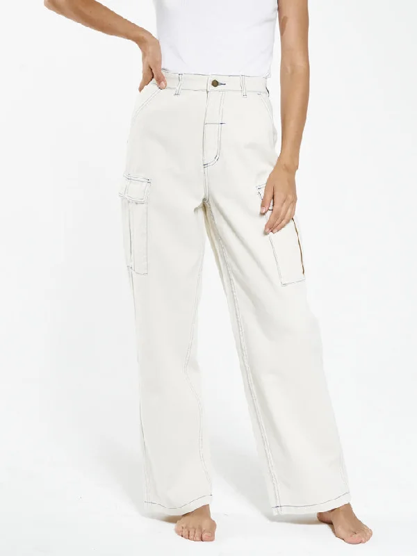 Palazzo Style Women's Printed Trousers in Bohemian PatternsUnion Baggy Pant - Tofu / Cobalt Palazzo Style Women's Printed Trousers in Bohemian PatternsUnion Baggy Pant - Tofu / Cobalt