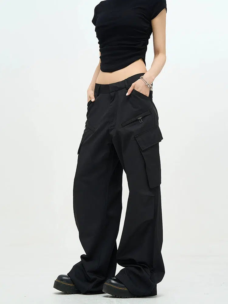 Unisex Wide-leg Nylon Overalls Pants