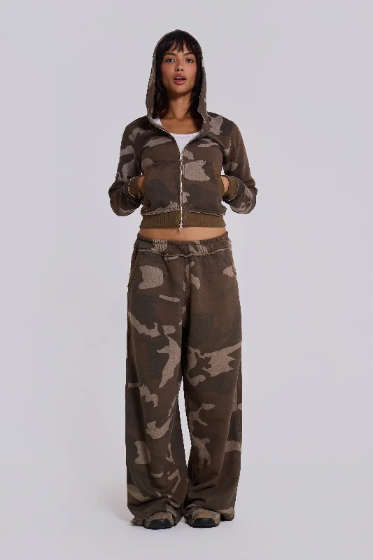 Plus Size Women's Cargo Pants with Multiple Pockets for HikingCamo Monster Joggers