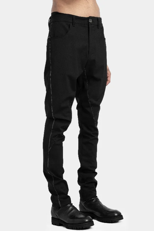 Cropped Women's Corduroy Pants in Autumn ColorsWoven wool slim fit scar stitch pants Cropped Women's Corduroy Pants in Autumn ColorsWoven wool slim fit scar stitch pants
