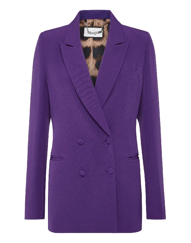 Plus Size Women's Double - Breasted Wool Blazers for Winter Office WearCady Blazer
