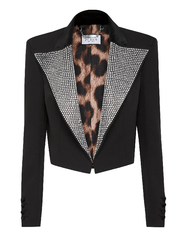 Women's Slim - Fit Blazers in Charcoal Gray for a Professional AppearanceCady Bolero Crystal Women's Slim - Fit Blazers in Charcoal Gray for a Professional AppearanceCady Bolero Crystal