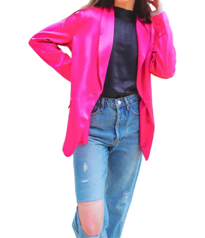 Oversized Women's Printed Blazers in Animal Patterns for a Statement PieceElectric Blazer In Fucshia Oversized Women's Printed Blazers in Animal Patterns for a Statement PieceElectric Blazer In Fucshia