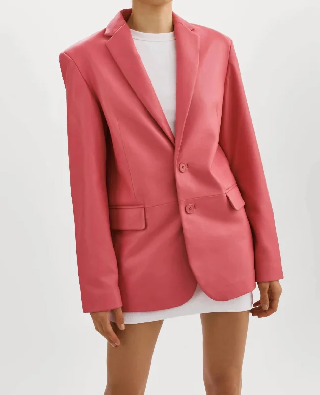 Plus Size Women's Cropped Velvet Blazers in Burgundy for a Night OutFelina Blazer In Rosie Plus Size Women's Cropped Velvet Blazers in Burgundy for a Night OutFelina Blazer In Rosie
