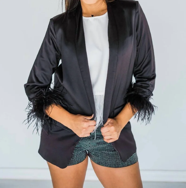 Plus Size Women's Embroidered Blazers in Floral Patterns for a Feminine TouchFiner Things Blazer In Black Plus Size Women's Embroidered Blazers in Floral Patterns for a Feminine TouchFiner Things Blazer In Black