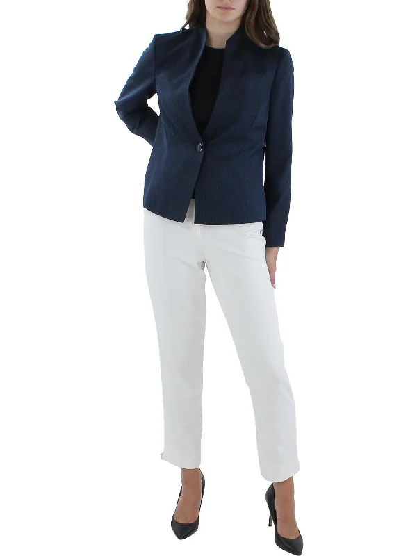 Plus Size Women's Double - Breasted Wool Blazers for Winter Office WearPetites Womens Polka Dot Knit One-Button Blazer Plus Size Women's Double - Breasted Wool Blazers for Winter Office WearPetites Womens Polka Dot Knit One-Button Blazer